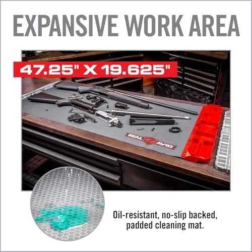 Real Avid Smart Mat Options - Choose 47.25¡±x19.5¡± XXL Mat or 43"x16" Universal Smart Gun Mat - Gun Oil Resistant, Non-Slip, Padded Rifle Cleaning Mat
