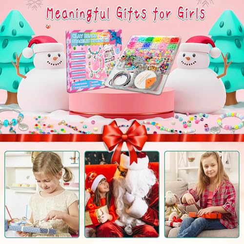 leitait Girls Toys Bracelet Making Kit -3400pcs Charm Jewelry Making Kit Supplies,Unicorn/Mermaid Crafts Birthday Christma...