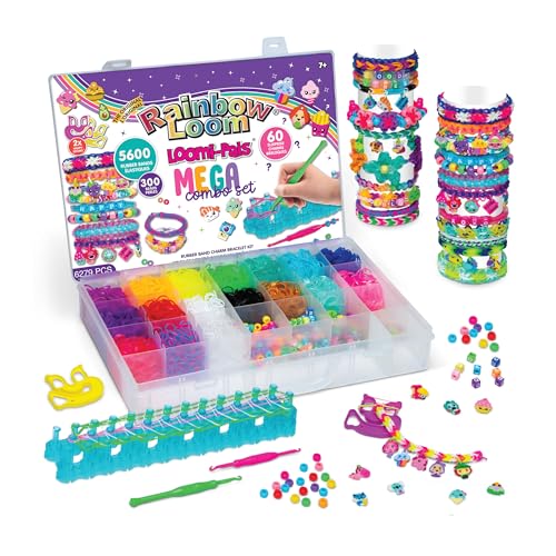 Rainbow Loom® Loomi-Pals™ MEGA Set, Features 60 Cute Assorted LP Charms, The New RL2.0, Happy Looms, Hooks, Alpha & Pony B...