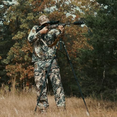 Rekon Gear CFS-1 Ultra-Light Carbon Fiber Shooting Sticks with Non-Marring 360° Y-1 Yoke, Camo Leg Wraps, Twist Lock Legs,...