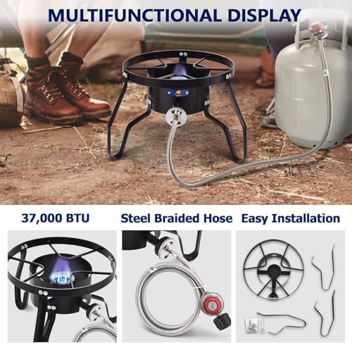 ARC 41QT Outdoor Wok and Propane Stove Outdoor Cooker Set, 21" Heavy Duty Mexican Cazo Para Carnitas, Great for Carnitas B...