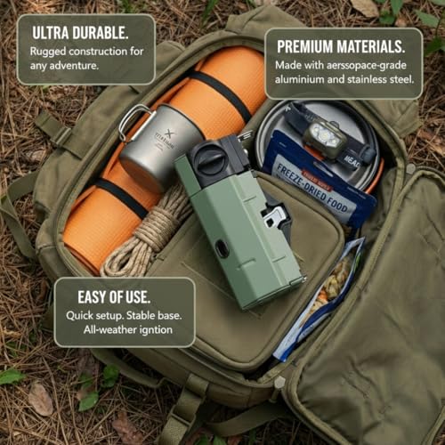 Portable Gas Stove - Reliable for Cooking - Outdoor and Indoor - Versatile Camping Stove - Safe Cooking Burner - by Altena