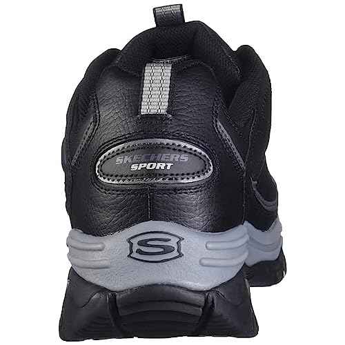 Skechers mens Energy Afterburn Shoes Lace-Up Sneaker, Black/Grey, 16 Wide