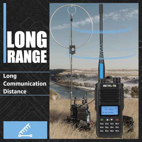Retevis RA89 Ham Radio, Dual Band Handheld Radio, IP68 Waterproof Two Way Radio, 2500mAh USB-C Rechargeable, Chirp, Flashlight, Long Range Walkie Talkies for Hunting, Emergency Rescue, Survival