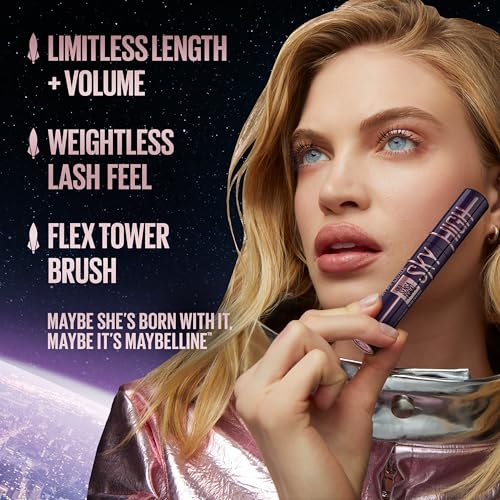 Maybelline Lash Sensational Sky High Washable Mascara Makeup, Volumizing, Lengthening, Defining, Curling, Multiplying, Bui...