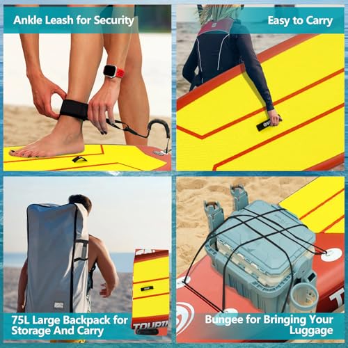 GarveeLife Inflatable Paddle Board for Adults, Stand up Paddle Board Inflatable with SUP Accessories, 11'×33" Ultra Stable...