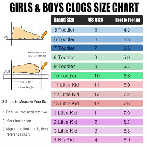 Hebelee Kids Suede Clogs Toddler Clogs for Girls Boys Cork Footbed Mules Adjustable Buckle Sandals for Indoor Outdoor