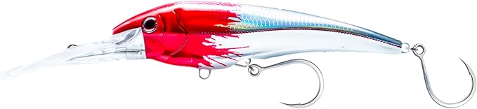 Nomad Design DTX Minnow with Patented Autotune System - Distressed Baitfish Swimming Action, BKK Diablo
