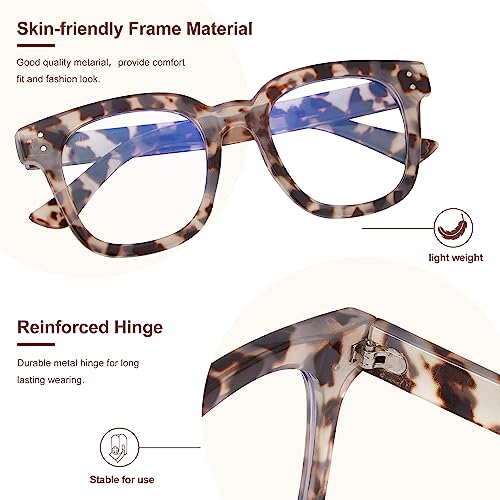 Madison Avenue Blue Light Blocking Glasses Oversized Fashion Blue Light Glasses for Women Anti Eyestrain & UV Protection C...