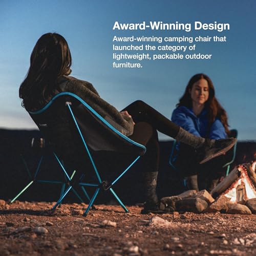 Helinox Chair One Original Lightweight Compact Collapsible Camping Chair Black/Blue, 2.1lbs Outdoor Chairs, Camping Chairs...