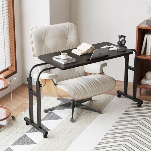 TigerDad Mobile Over The Bed and Recliner Table - Adjustable Height & Length, Stable Laptop Tray with Wheels for Kids & Ad...