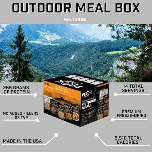 Peak Refuel Bulk Meal Packs | 100% Real Meat | Premium Freeze-Dried Meals for Backpacking, Camping & Survival | MRE Emergency Food (Outdoor Meal Box)