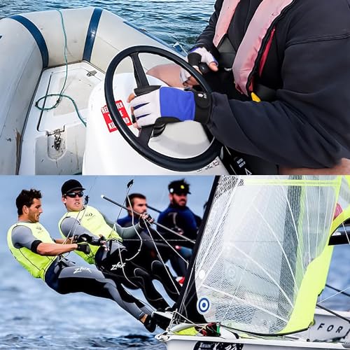 FitsT4 Sports Sailing Gloves 3/4 Finger and Grip Great for Sailing, Yachting, Paddling, Kayaking, Fishing, Dinghying Water...