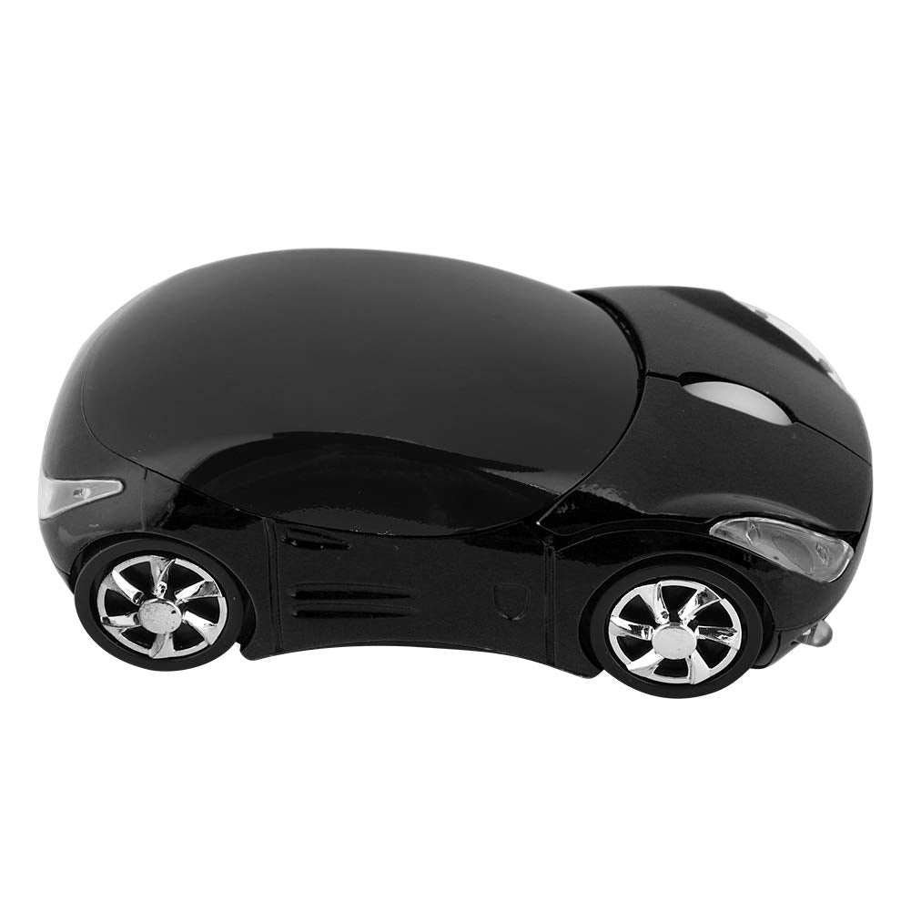 ASHATA 2.4G Wireless Mouse Car Mouse with USB Reciver 1600DPI Optical Mouse for PC Computer Laptop Tablet, High Precision Cute Mouse for Win XP/Vista/Win7/ME/2000/for Mac OS (Black)