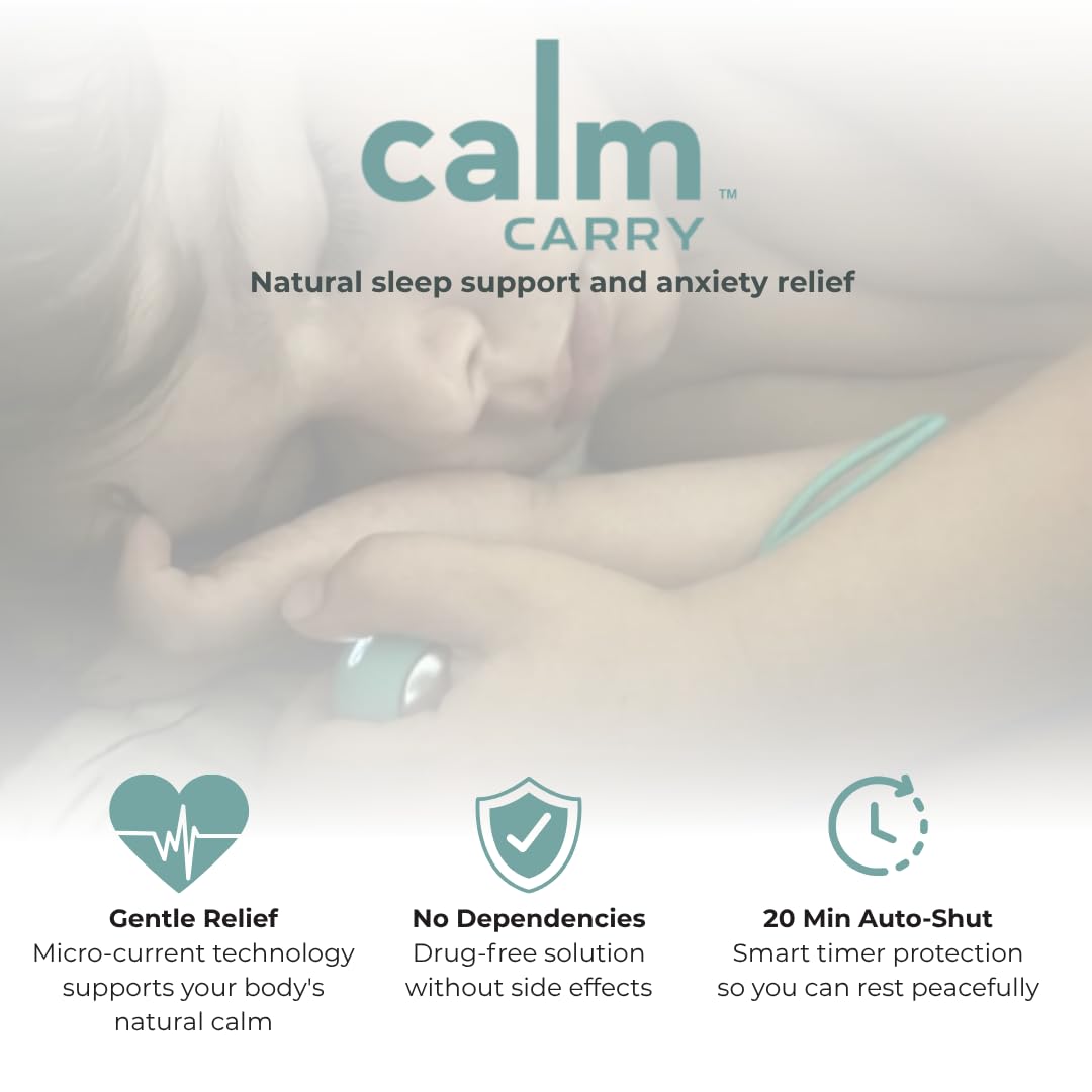 Glowco CalmCarry Sleep Aid Device – Handheld Microcurrent Relaxation Tool, Supports Calm, Focus & Gentle Relief, USB Rechargeable, Portable Wellness Device for Adults & Kids | Gray Calm Carry