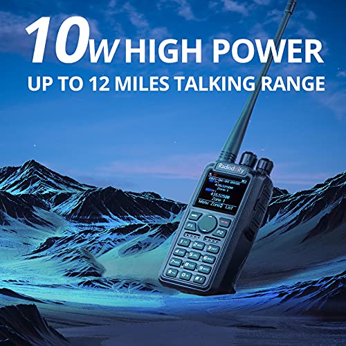 Radioddity GD-AT10G DMR Handheld Ham Radio 10W Digital Analog Long Range (UHF Only) with GPS APRS, 3100mAh Rechargeable Ba...