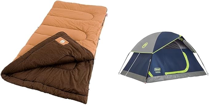 Coleman Dunnock Cold Weather Sleeping Bag, 20°F Camping Sleeping Bag for Adults, Comfortable & Warm Sleeping Bag for Campi...