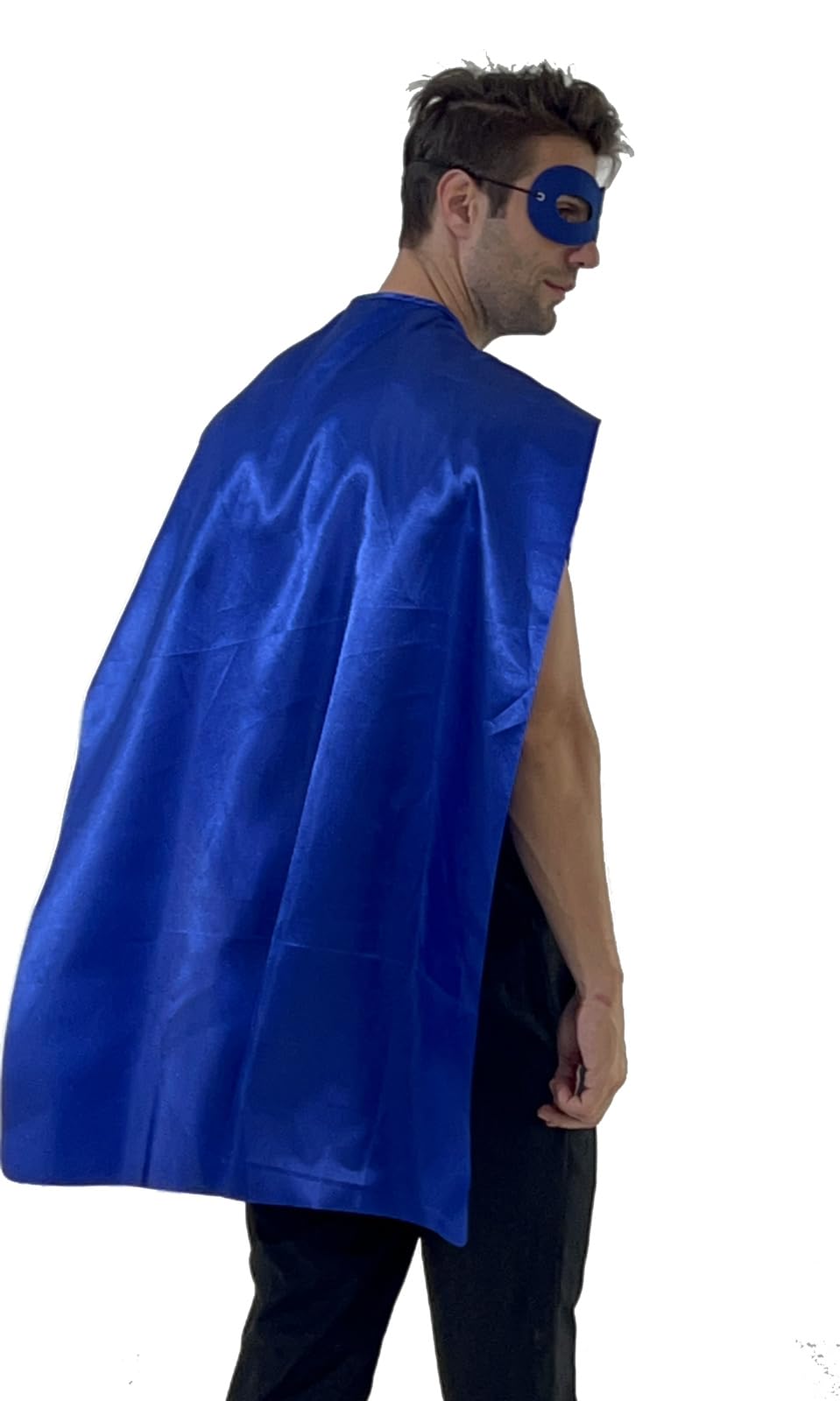 Kidsfere Superhero Capes and Masks for Teenagers Adults Men Women Team Building Dress Up Party Cape Halloween Costume 7 Pack (Blue)