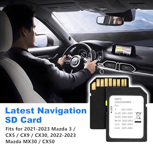 RVgolf Navigation Car GPS SD Card Compatible with 2021-2023 Mazda 3 / CX5 / CX9 / CX30, 2022-2023 MX30 / CX50 GPS Map Card...