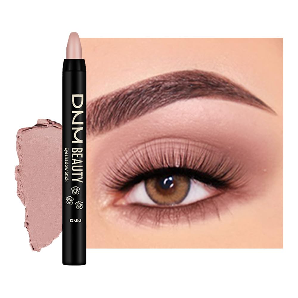 evpct Light Mauve Cream Eye Shadow Sticks Brightener Pencils for Women, Matte Mauve Silky Eyeshadow Applicator Stick Pen Waterpr
