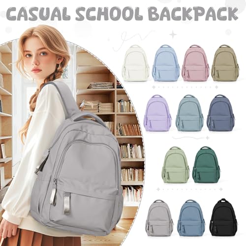 winspansy Small Backpack For School Girls Boys Aesthetic Lightweight Travel Daypack Simple Cute Backpack For Women Men Col...