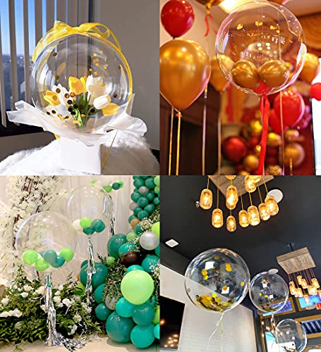 20 Inch Bobo Balloons Bubble Balloons, 10 Pcs Clear Bobo Balloon, Large Transparent Bubble Balloon for Christmas Wedding B...