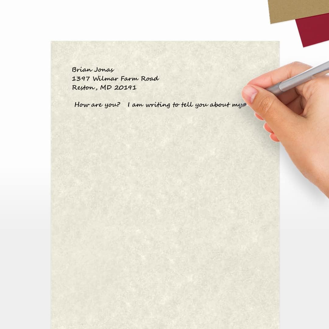 LUXPaper 8.5" x 11" Paper | Letter Size | Cream Parchment | 60lb. Text | 50 Qty