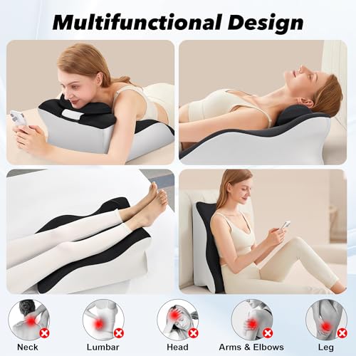 Aduken Reading Pillow for Bed,Adult Memory Foam Ergonomic Back Support Pillow for Bed Sitting Up Prone Pillow Face Down Sl...