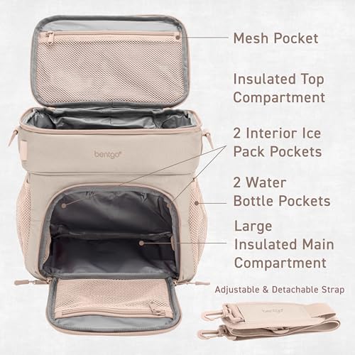 Bentgo Prep Deluxe Insulated Multimeal Bag - Lunch Box Bag, Holds 5 Meals, Premium Insulation up to 8 Hrs, Durable, Water-...