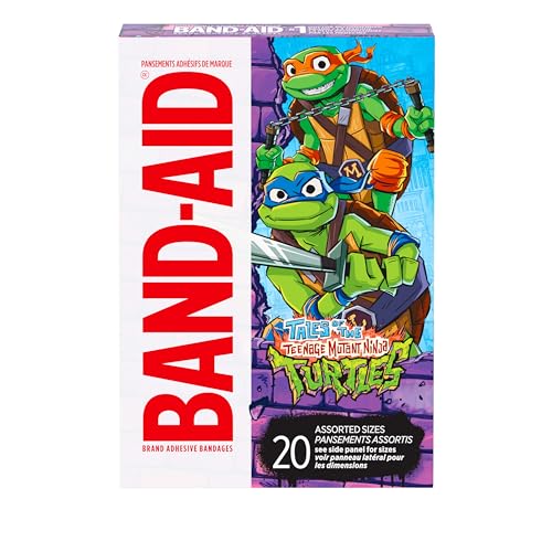 BAND-AID Brand Adhesive First Aid Bandages for Minor Cuts & Scrapes, Wound Care Featuring Nickelodeon TMNT Characters, Fun...