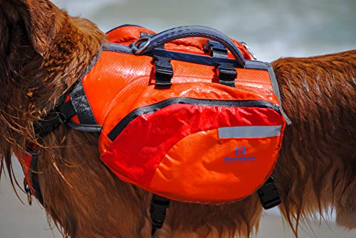 Bark Brite Multi-Purpose Dog Backpack Life Jacket (Size Large)