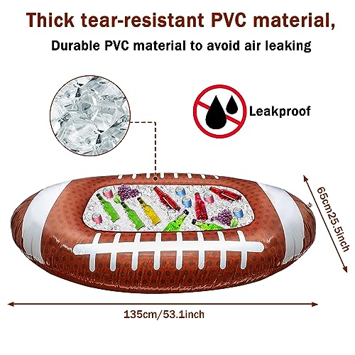 Erweicet Inflatable Football Cooler 1 PCS for Party BBQ Picnic Pool Party Supplies Buffet Luau Cooler,with a Drain Plug In...