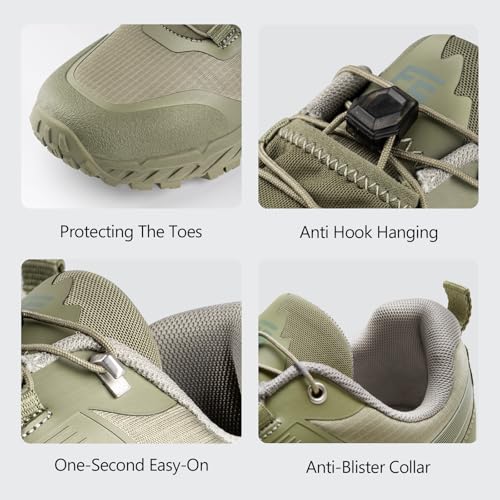 FREE SOLDIER Men's Trail Running Hiking Tactical Shoes - Breathable Lightweight Non-Slip Outdoor Sneakers for Walking Gym ...