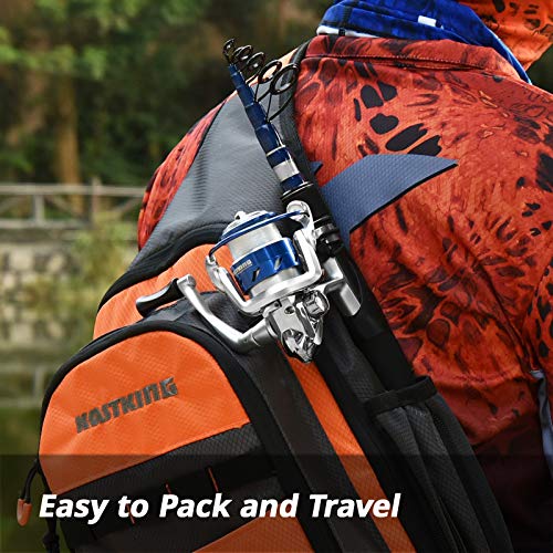 KastKing Compass Telescopic Fishing Rods and Combo, Sensitive Graphite Composite Blank, Easy to Travel, Packs to Just 17" ...