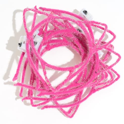 Jeffan 10 PCS Light Up Cat Ears Headband, LED Cute Cat Head Accessories for Women Christmas Halloween Party Supplies