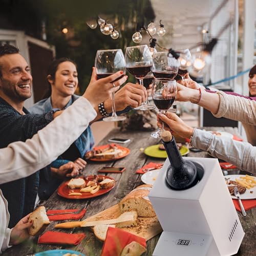 Cobalance Wine Chiller,Electric Wine Cooler Bucket for 750ml Vino or Some Champagne,Single Bottle Chiller for Poolside Par...