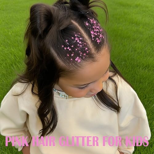 Paminify Pink Face Hair Glitter Gel,10g/pc Body Glitter Mermaid Costume,Singer Concert Outfit for Women,Sparkling Glitter ...