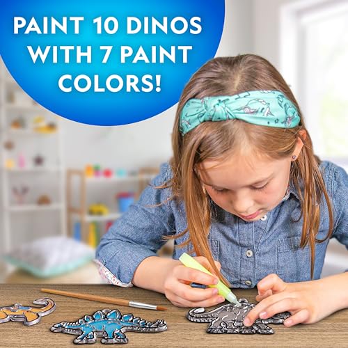 National Geographic Kids Stained Glass Kit - Glow in The Dark Dinosaur Toys, Kids Arts and Crafts Set, Window Sun Catcher...