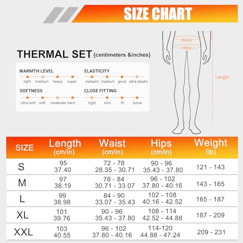 Men's Thermal Compression Pants Fleece Lined Sports Tights Athletic Leggings Cold Weather Baselayer Winter Gear Black