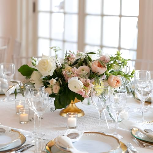Gold Vases for Centerpieces, Set of 10 Gold Centerpieces for Table Small Metal Flower Vases Floral Arrangements for Weddin...
