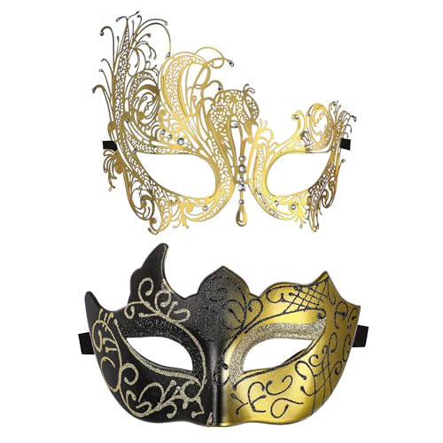 YU FENG Venetian Masquerade Mask for Women Couples Besties-Prom,Balls,Mardi Gras,Halloween and Parties Costume Mask