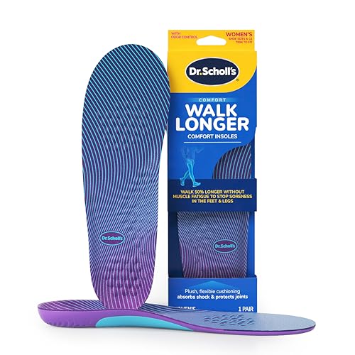 Dr. Scholl's Walk Longer Insoles - Comfortable Plush Foam Cushioning Inserts for Walking, Hiking, and Standing on Feet Al...