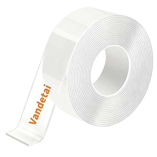 Double Sided Tape Heavy Duty Removable Nano Tape for Walls, Used for Carpet, Poster, Picture Hanging, Outdoor Multifunctional Mounting Tape (Clear, 1.18In x 16.5FT 1Pack)