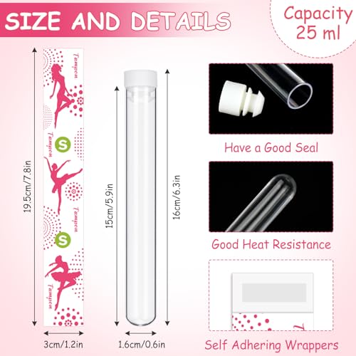 Copkim 38 Pcs Tampon Flask Set Included Tube Flasks Containers for Women Tampon Reusable Wrappers(Sports Style)