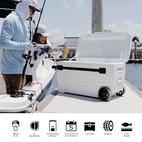 Igloo Maxcold Glide 110Qt Wheeled Cooler | Insulated Hard Shell Ice Chest