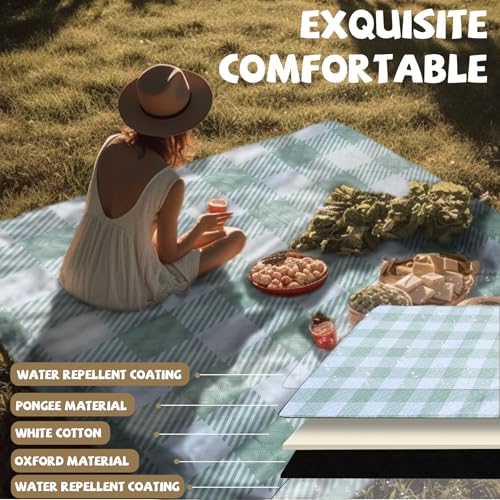 Extra Large Picnic Blankets Portable 80x80 Oversized Waterproof Sandproof Outdoor Beach Blanket Camping Grass Mat Travel E...