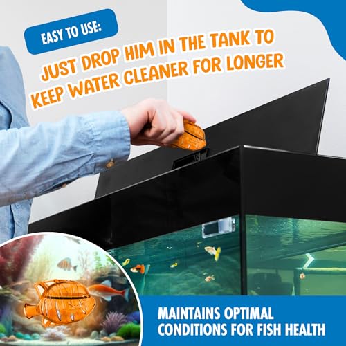 Clarence the Clarifier Fish Aquarium Water Clarifier | Clear Cloudy Fish Tank Water Treatment, Safe for Freshwater & Saltw...