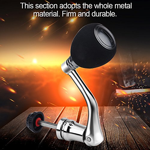 Tbest Fishing Spinning Reel Handle Metal Rocker Arm Reel Replacement Power Handle Grip
