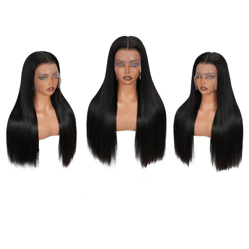 ZCORGDHAIR Straight Lace Front Wigs Human Hair 13x6 HD Transparent Lace Front Human Hair Wigs Human Hair Wig Glueless Wigs Human Hair Pre Plucked Pre Cut Straight Lace Front Wigs(26in)