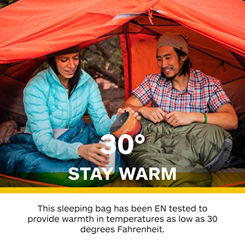 MARMOT Ironwood Mummy Sleeping Bag - 650 Fill Down, Lightweight, 30-Degree Rating, Bomber Green/Steel Onyx, Regular